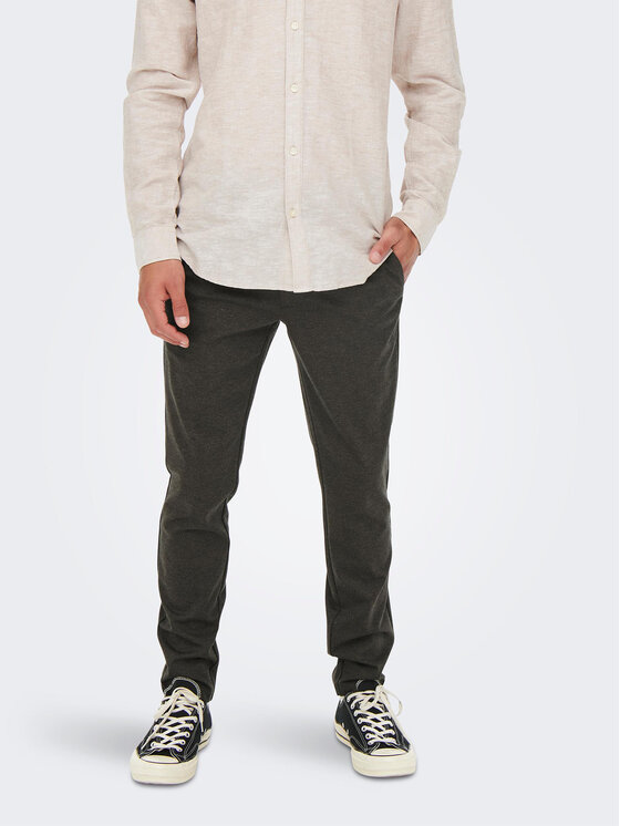 Only & Sons Чино панталони 22022911 Сив Tapered Fit за Мъже цена