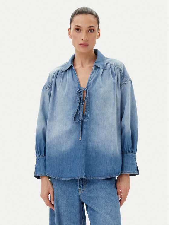 PINKO Блуза 104630 A2DT Син Relaxed Fit за Жени цена