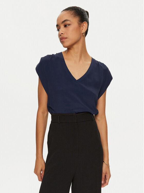 PINKO Блуза Melpomene 103113 A1O8 Тъмносин Regular Fit за Жени цена