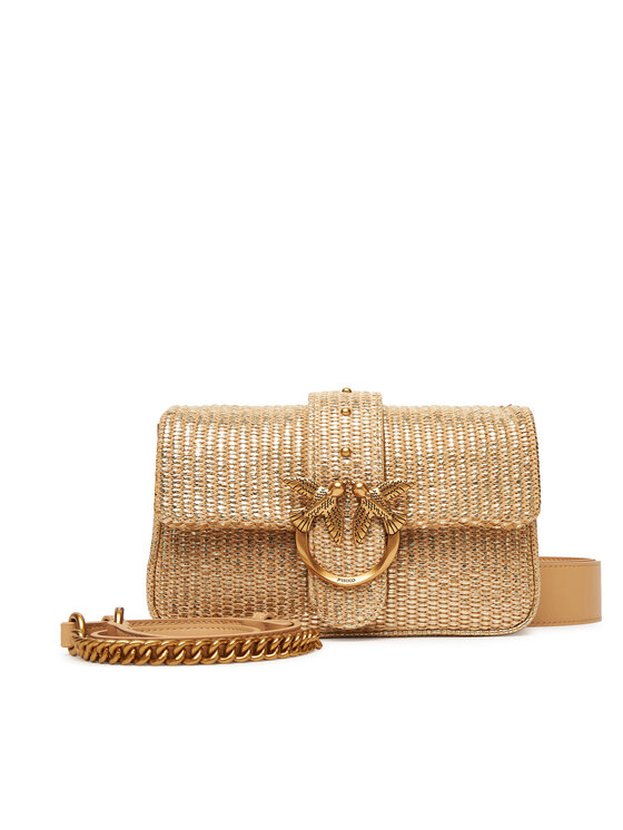 PINKO Дамска чанта Love One Mini Slouchy Fl PE 25 PLTT 104340 A2CE Златист за Жени цена