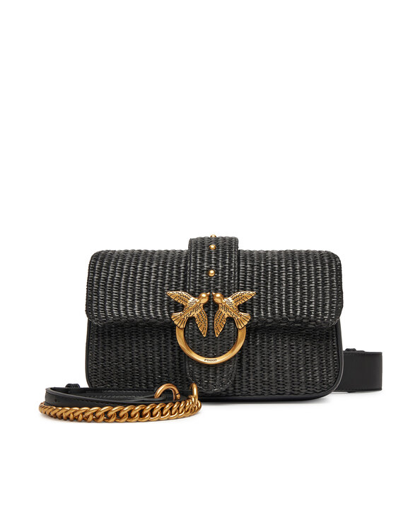 PINKO Дамска чанта Love One Mini Slouchy Fl PE 25 PLTT 104340 A2CF Черен за Жени цена