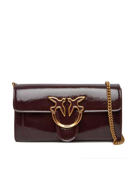 PINKO Дамска чанта Love One Wallet C PE25 PLTT 100062 A1UV Бордо за Жени цена