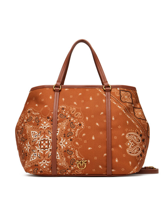 PINKO Дамска чанта Shopper Classic PE 25 PLTT 104899 A2AS Кафяв за Жени цена