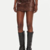 PINKO Кожена пола Geordie 104957 A2I1 Кафяв Slim Fit за Жени цена