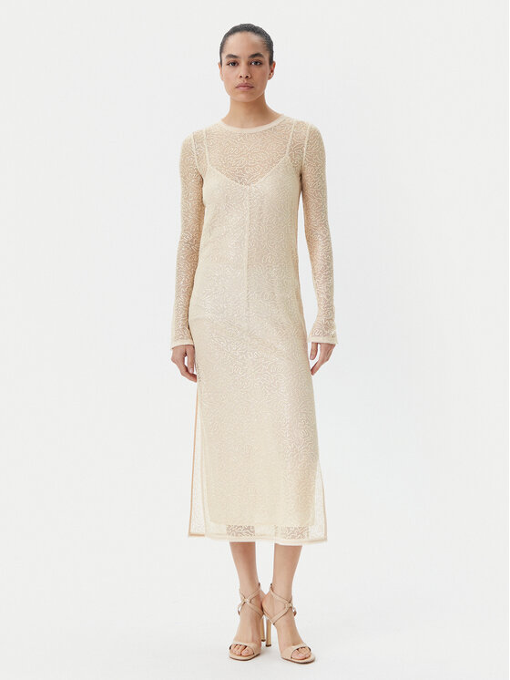 PINKO Коктейлна рокля 104709 A2EX Бежов Regular Fit за Жени цена