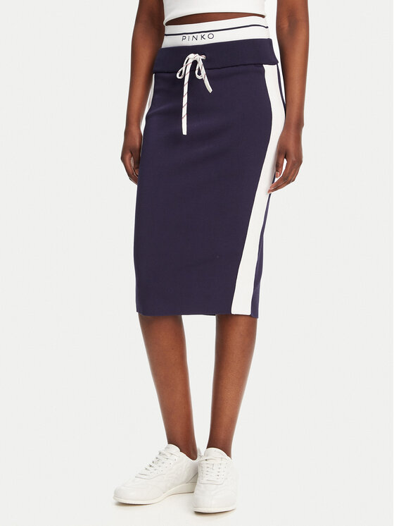 PINKO Пола тип молив Marmolada Gonna 104740 A2FQ Тъмносин Slim Fit за Жени цена