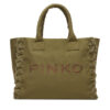 PINKO Сак BEACH SHOPPING CANVAS RICICLATO Зелен за Жени цена