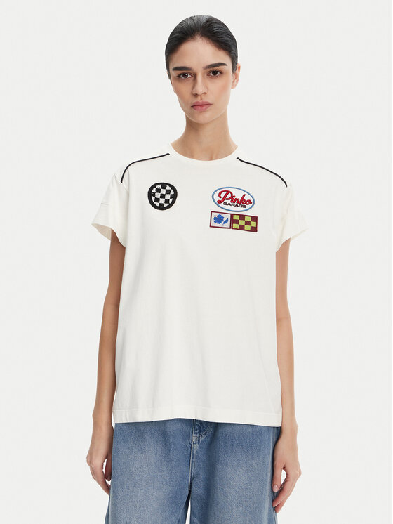 PINKO Тишърт 105270 A2ME Бял Regular Fit за Жени цена