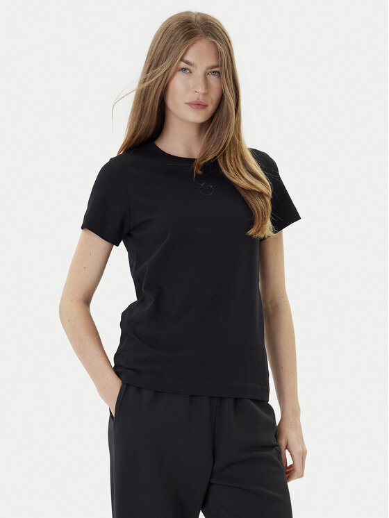 PINKO Тишърт Bussolotto 100355 A2RD Черен Regular Fit за Жени цена