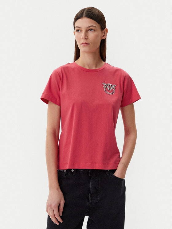 PINKO Тишърт Nambrone 103320 A2G7 Червен Regular Fit за Жени цена