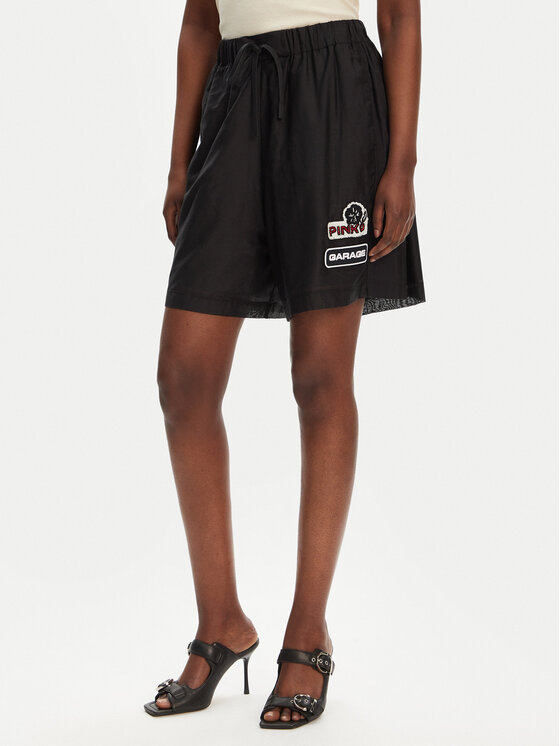 PINKO Шорти от плат Lewis 105243 A2M7 Черен Regular Fit за Жени цена