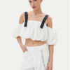 PINKO топ 105176 A2LD Бял Regular Fit за Жени цена