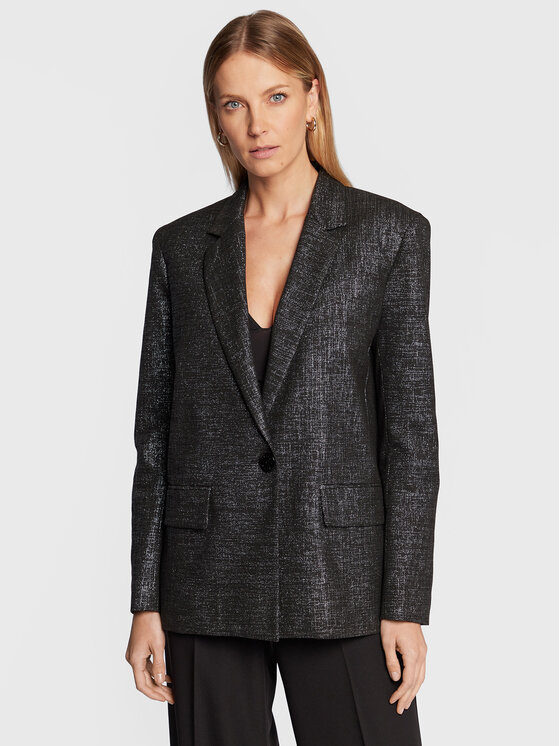 Patrizia Pepe Сако 2S1433/A166-I2Y2 Черен Oversize за Жени цена