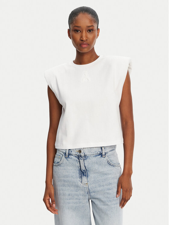 Patrizia Pepe Тишърт 2M4443/J289-W103 Бял Regular Fit за Жени цена