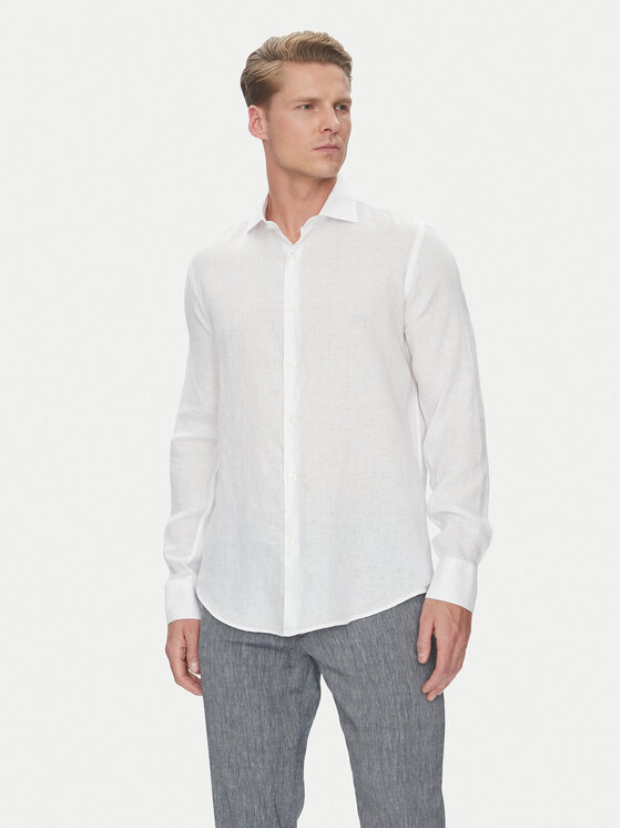 Paul&Shark Риза 25413180CF Бял Regular Fit за Мъже цена