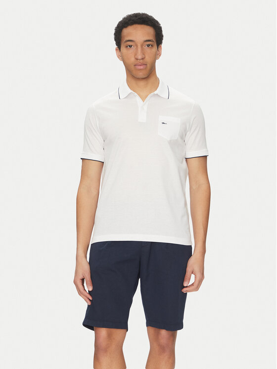 Paul&Shark Тениска с яка и копчета 25411209 Бял Regular Fit за Мъже цена