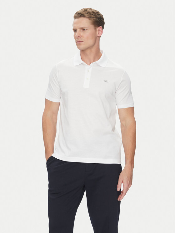 Paul&Shark Тениска с яка и копчета 25411232 Бял Regular Fit за Мъже цена