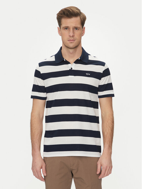 Paul&Shark Тениска с яка и копчета C0P1228 Тъмносин Regular Fit за Мъже цена