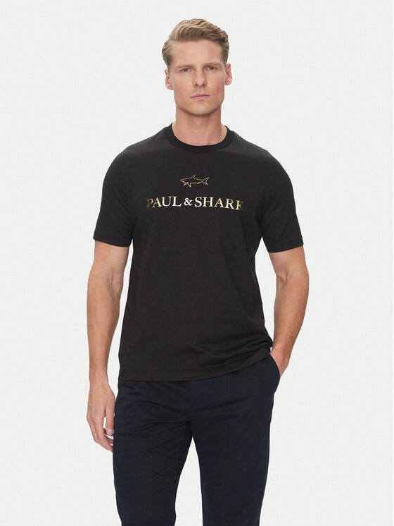 Paul&Shark Тишърт C0P1239 Черен Regular Fit за Мъже цена