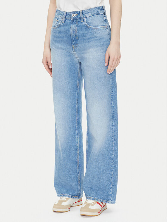 Pepe Jeans Дънки PL204731 Син Straight Fit за Жени цена