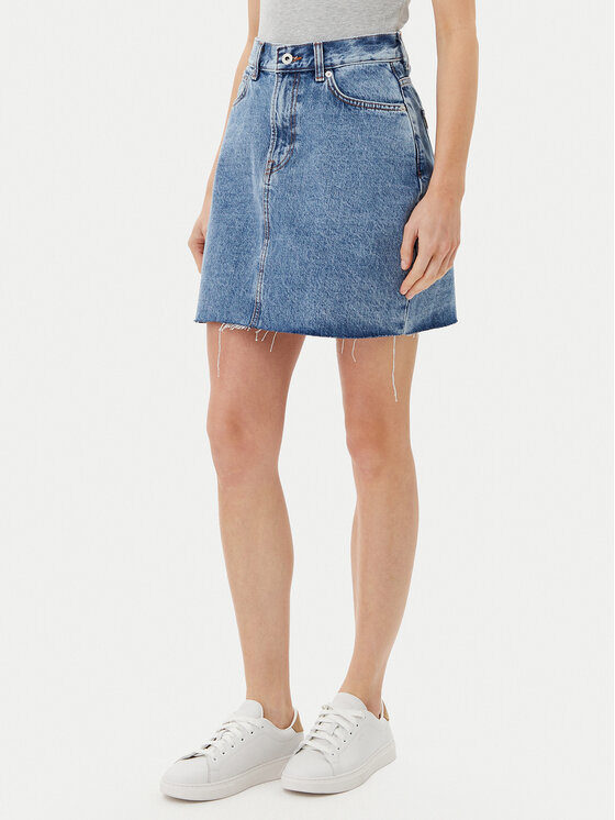 Pepe Jeans Дънкова пола PL901124 Син Regular Fit за Жени цена