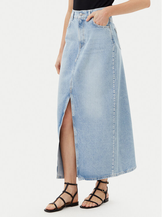 Pepe Jeans Дънкова пола PL901211 Син Regular Fit за Жени цена