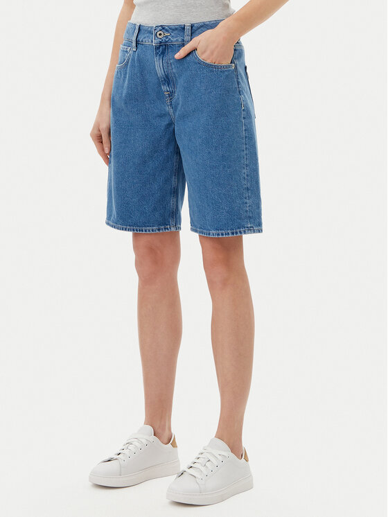 Pepe Jeans Дънкови шорти PL801189 Син Regular Fit за Жени цена
