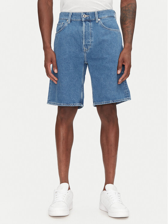Pepe Jeans Дънкови шорти PM801176 Син Loose Fit за Мъже цена