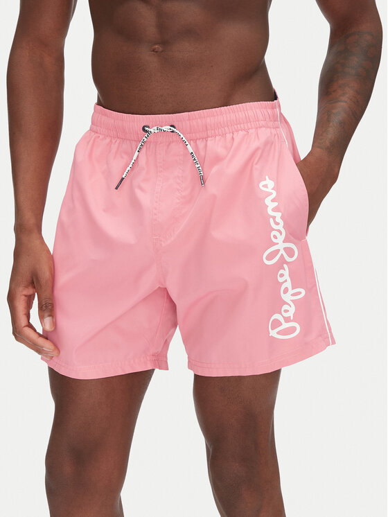 Pepe Jeans Плувни шорти Logo PMB10419 Розов Regular Fit за Мъже цена