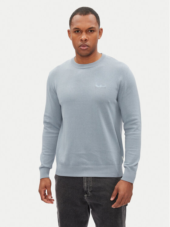 Pepe Jeans Пуловер Essential PM702512 Светлосиньо Regular Fit за Мъже цена