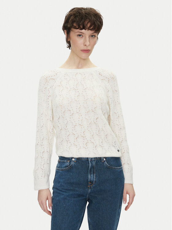 Pepe Jeans Пуловер Nova PL702239 Екрю Regular Fit за Жени цена