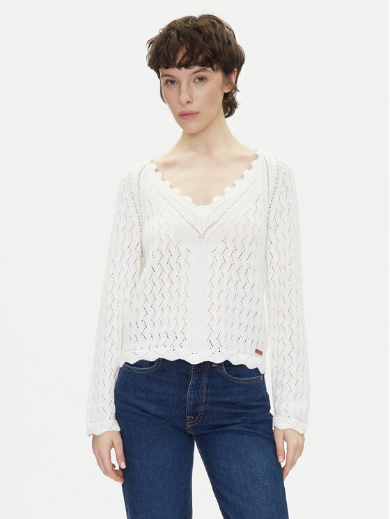 Pepe Jeans Пуловер Olya PL702288 Екрю Regular Fit за Жени цена