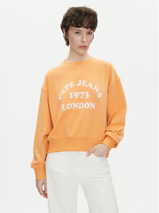 Pepe Jeans Суитшърт Venus PL581487 Оранжев Loose Fit за Жени цена
