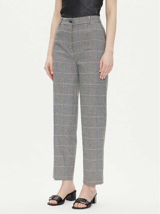 Pepe Jeans Текстилни панталони PL211799 Сив Straight Fit за Жени цена