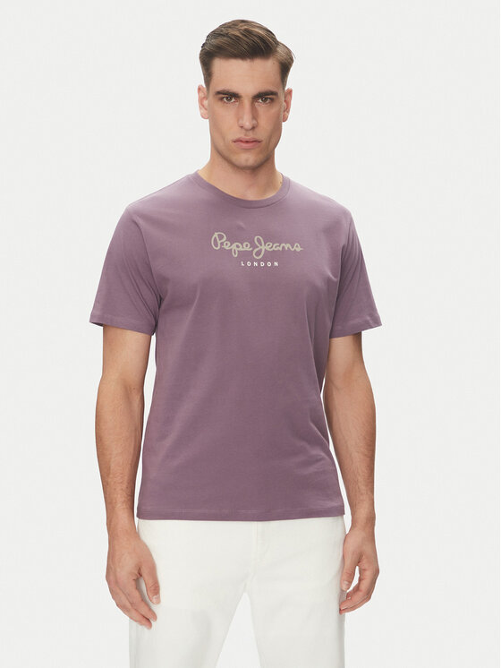 Pepe Jeans Тишърт Eggo N PM508208 Виолетов Regular Fit за Мъже цена