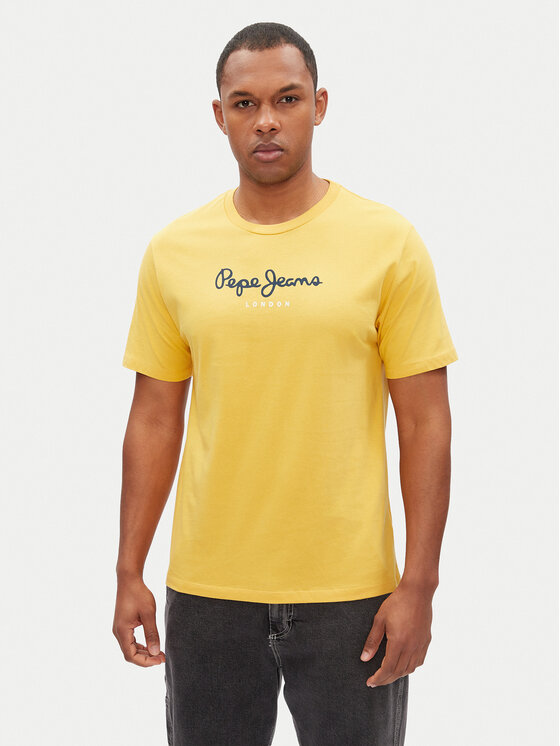 Pepe Jeans Тишърт Eggo N PM508208 Жълт Regular Fit за Мъже цена