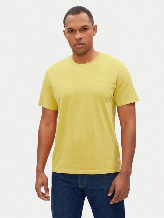 Pepe Jeans Тишърт Jacko PM508664 Жълт Regular Fit за Мъже цена