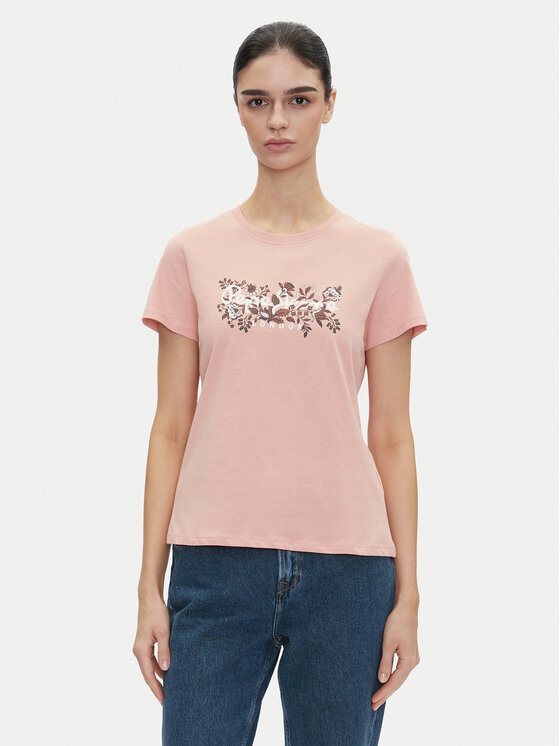 Pepe Jeans Тишърт Rosalind PL506034 Розов Regular Fit за Жени цена