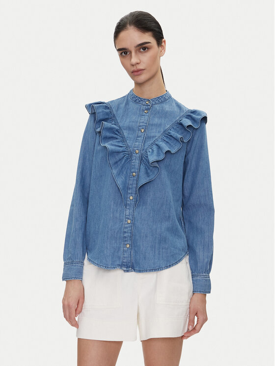 Pepe Jeans дънкова риза Katia PL305092 Син Regular Fit за Жени цена