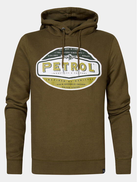 Petrol Industries Суитшърт M-3030-SWH235 Зелен Regular Fit за Мъже цена