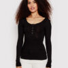 Pieces Блуза Kitte 17101437 Черен Slim Fit за Жени цена