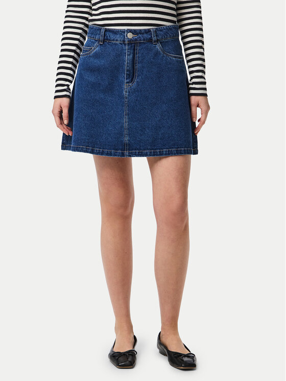 Pieces Дънкова пола Abbi 17154546 Тъмносин Regular Fit за Жени цена