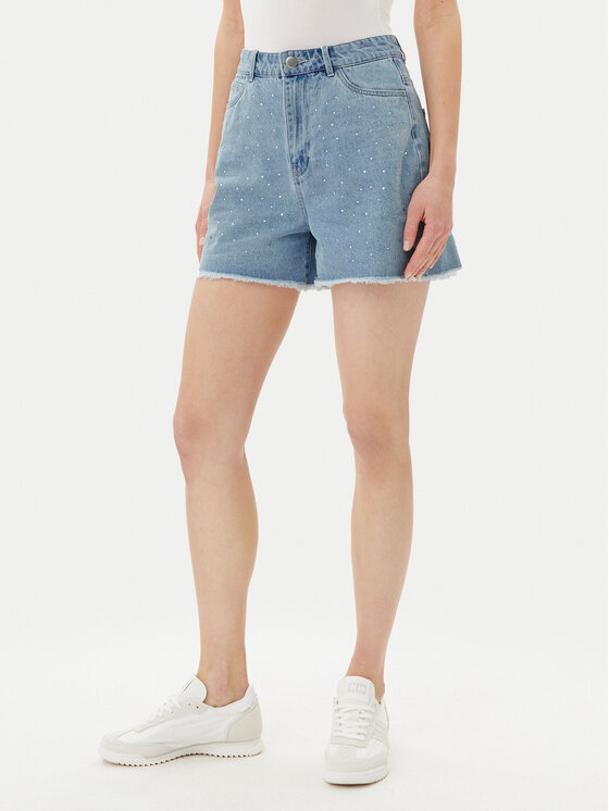 Pieces Дънкови шорти Tamra 17157412 Син Regular Fit за Жени цена