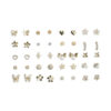 Pieces Комплект 20 чифта обеци Pclona Mega Pack Earrings D2d 17153167 Златист за Жени цена