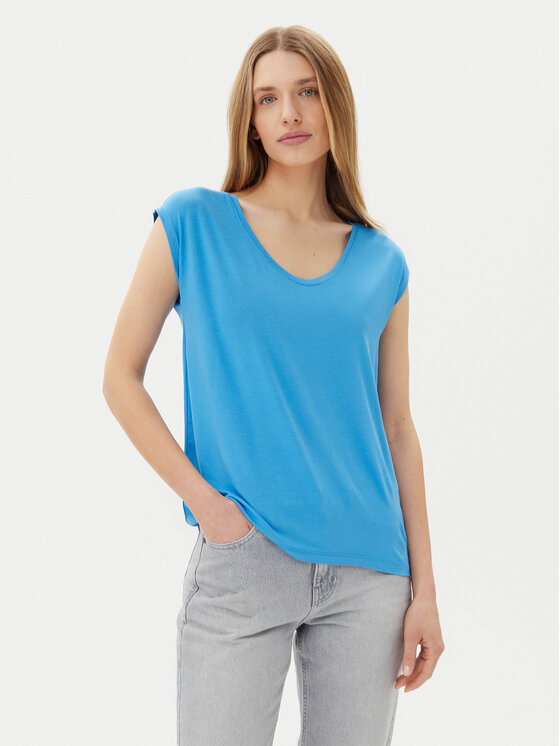 Pieces Тишърт Billo 17078732 Син Loose Fit за Жени цена