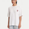 Pieces Тишърт Tobster 17160811 Бял Oversize за Жени цена