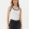 Pieces топ May 17154484 Бял Slim Fit за Жени цена