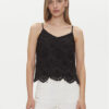Pieces топ Vilde 17156563 Черен Regular Fit за Жени цена