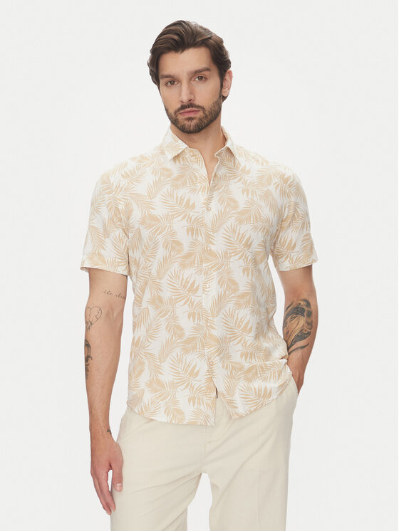Pierre Cardin Риза C6 45017.0484 Бежов Modern Fit за Мъже цена