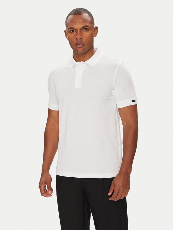 Pierre Cardin Тениска с яка и копчета C5 21344.2144 Бял Regular Fit за Мъже цена